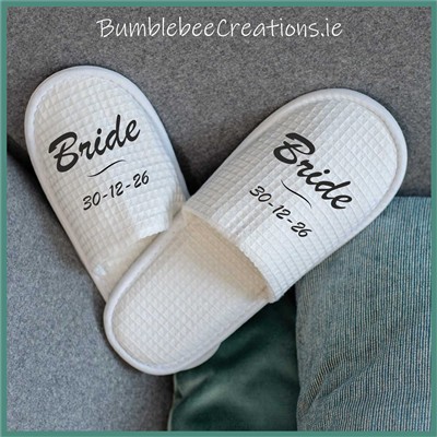 Bridal Party Slippers : Waffle